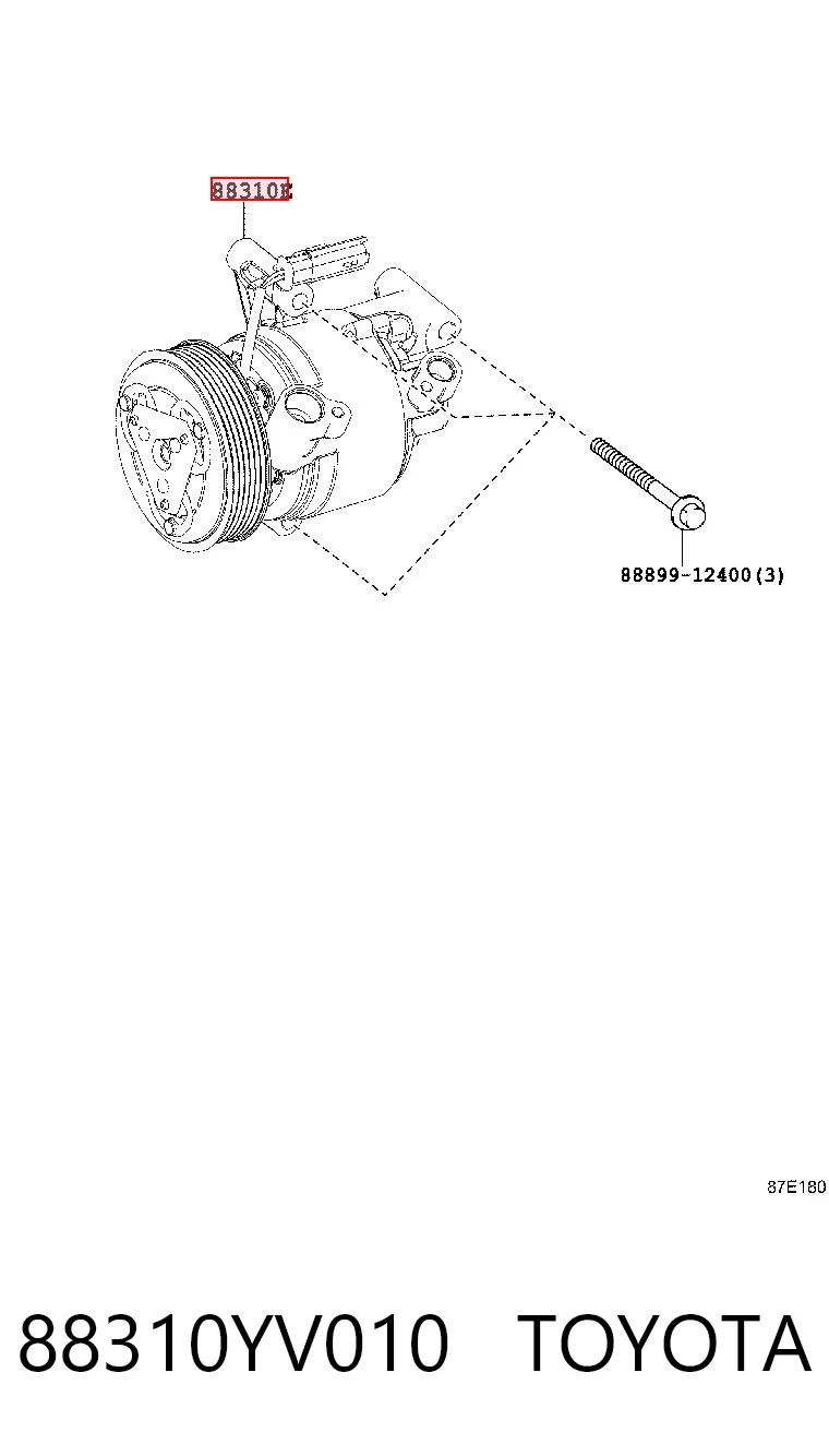 88310YV010 Toyota Компрессор хладагента