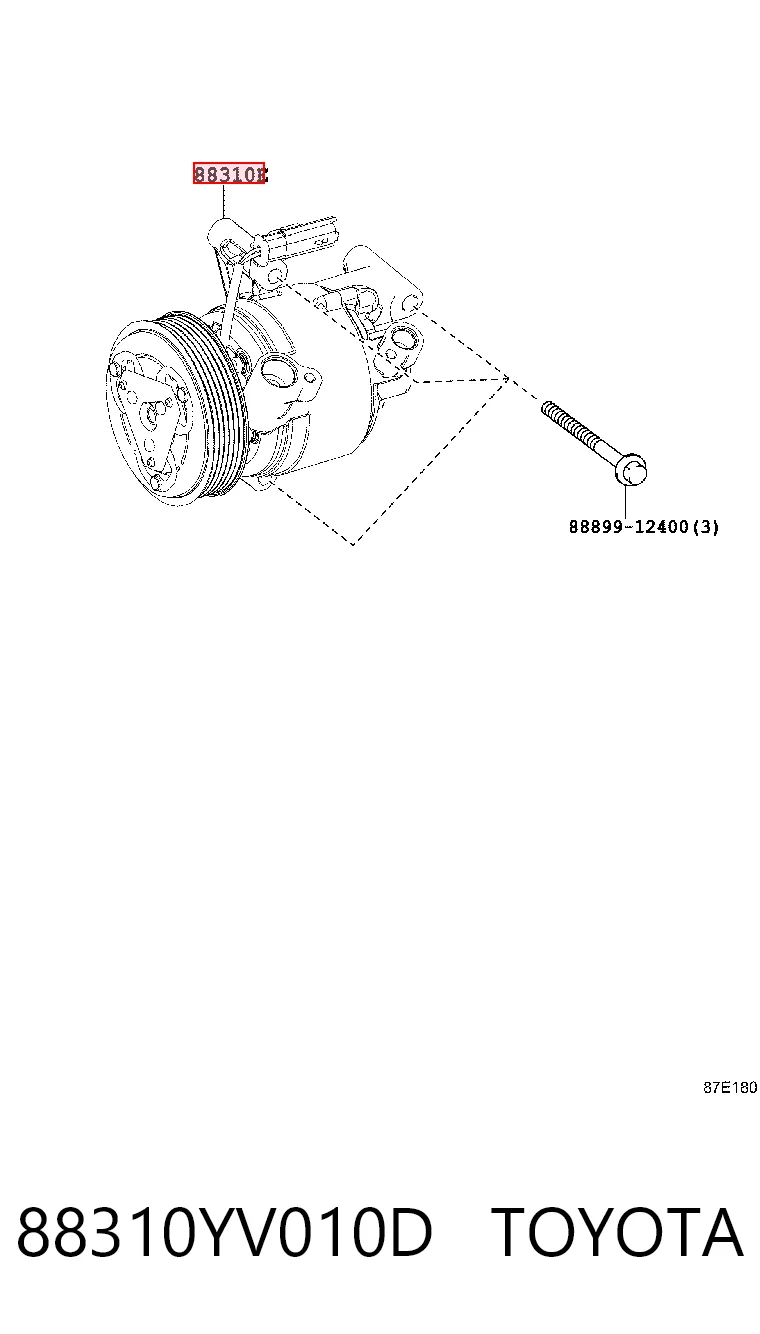 88310YV010D Toyota Компрессор хладагента
