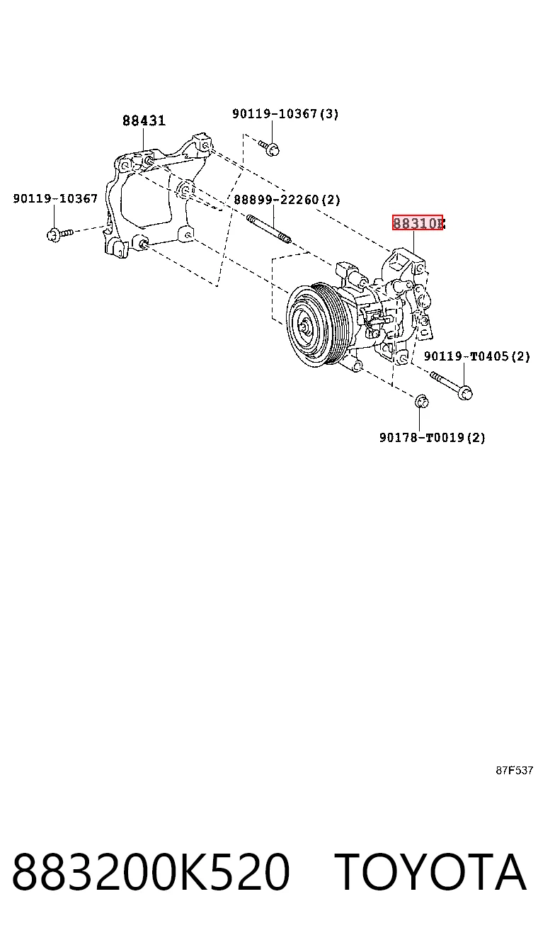 Купить 883100KB60 Denso Компрессор климатической установки