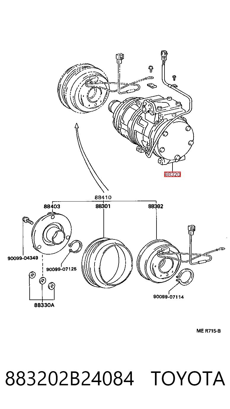  Компрессор кондиционера Toyota Carina 