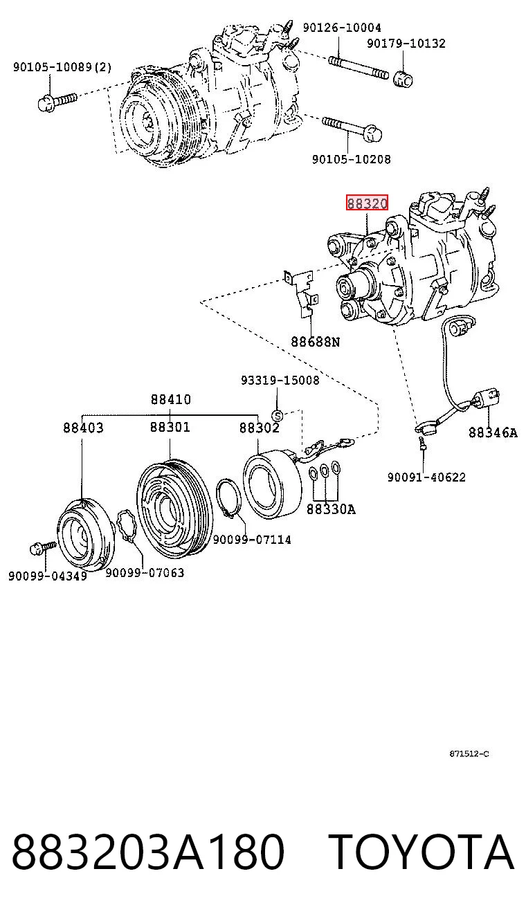 Компрессор системы кондиционирования Lexus GS седан (JZS160) (1997 - 2005) цена, от 380.08 USD