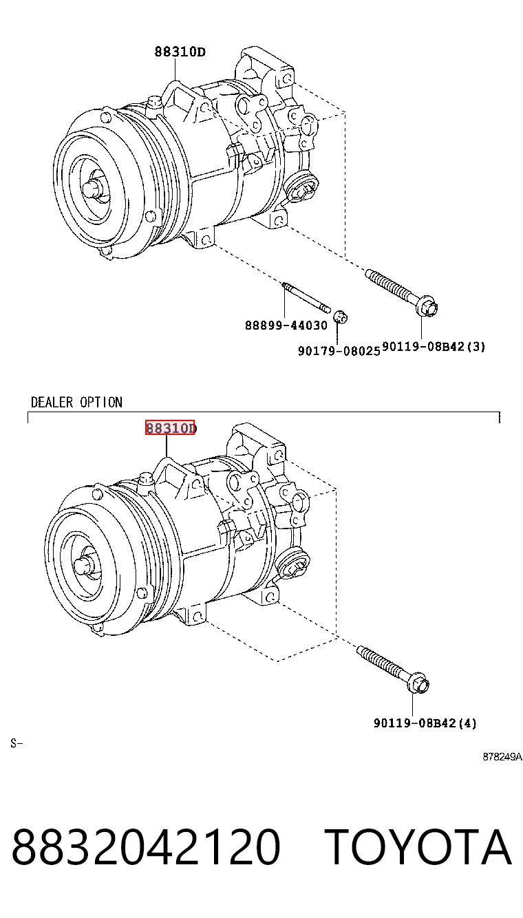 8832042120 Toyota Компрессор хладагента