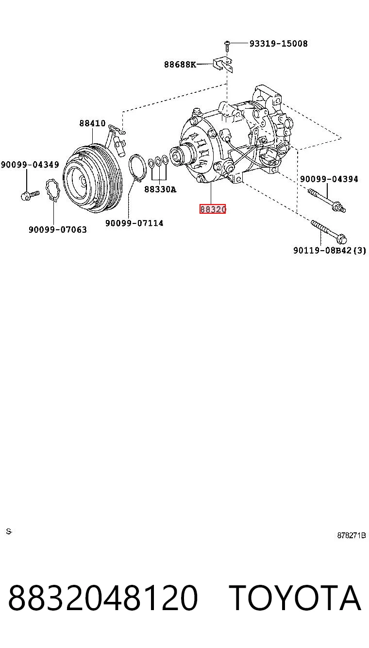 Купить Компрессор кондиционера Лексус РХ 300/330/350/400H U3