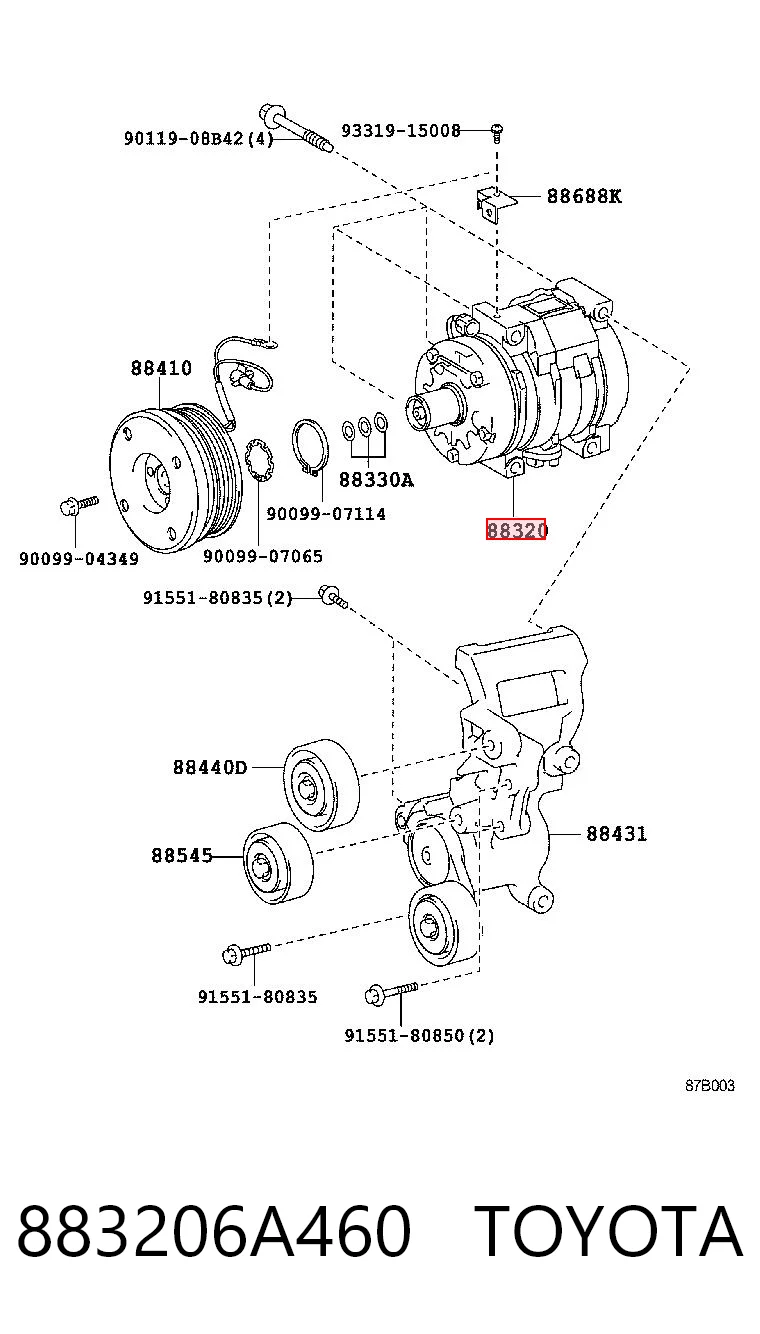 Компрессор хладагента на Toyota Land Cruiser PRADO J150