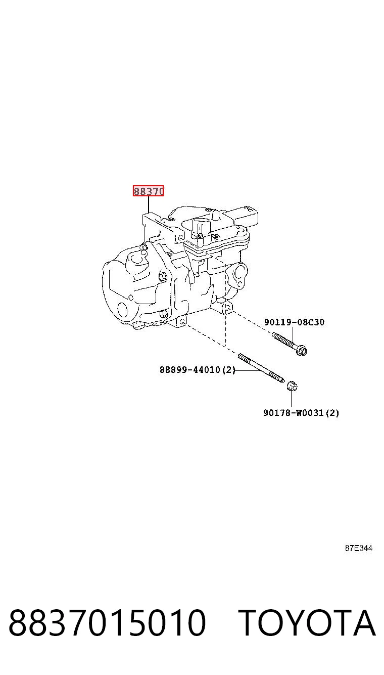 8837015010 Toyota Компрессор хладагента