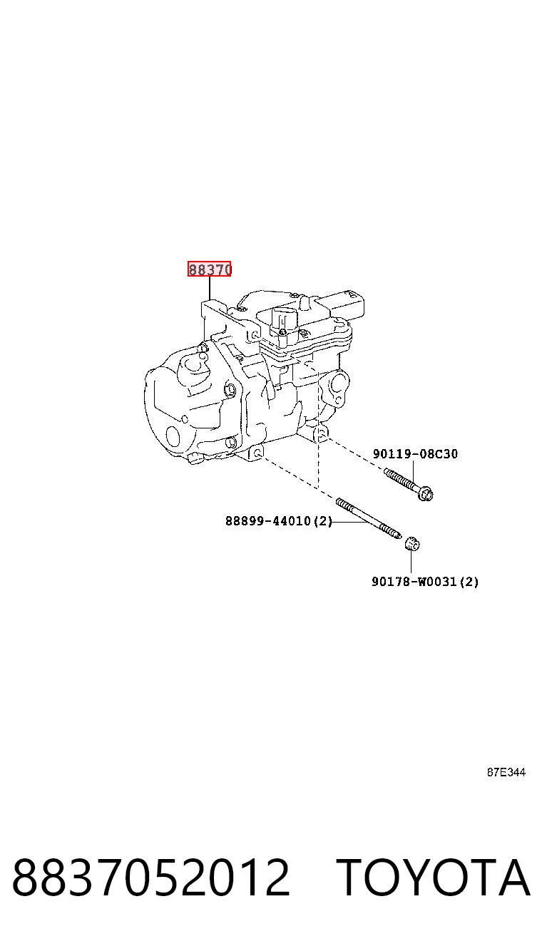 8837052012 Toyota Компрессор хладагента