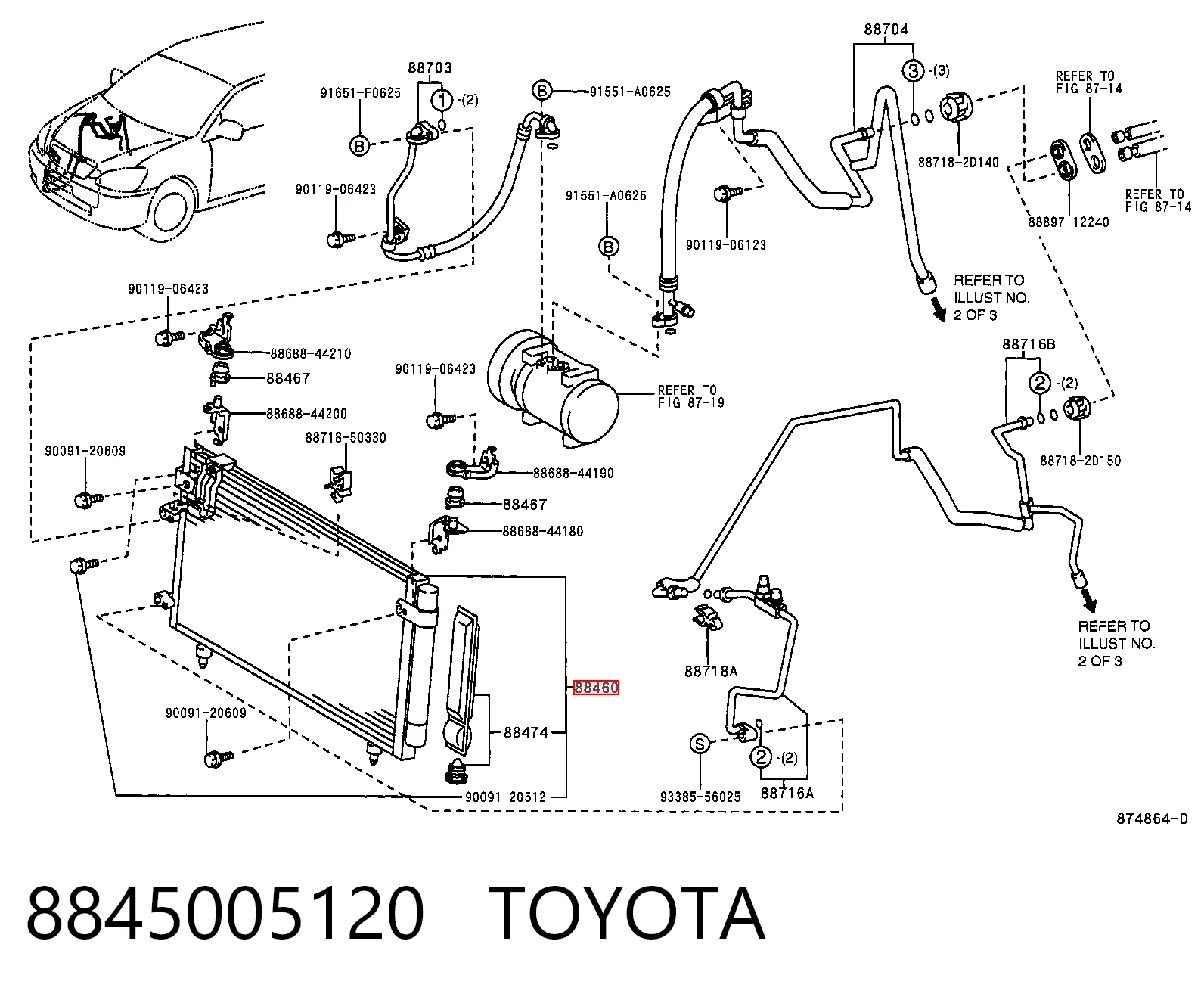 8845005120 Toyota Конденсатор