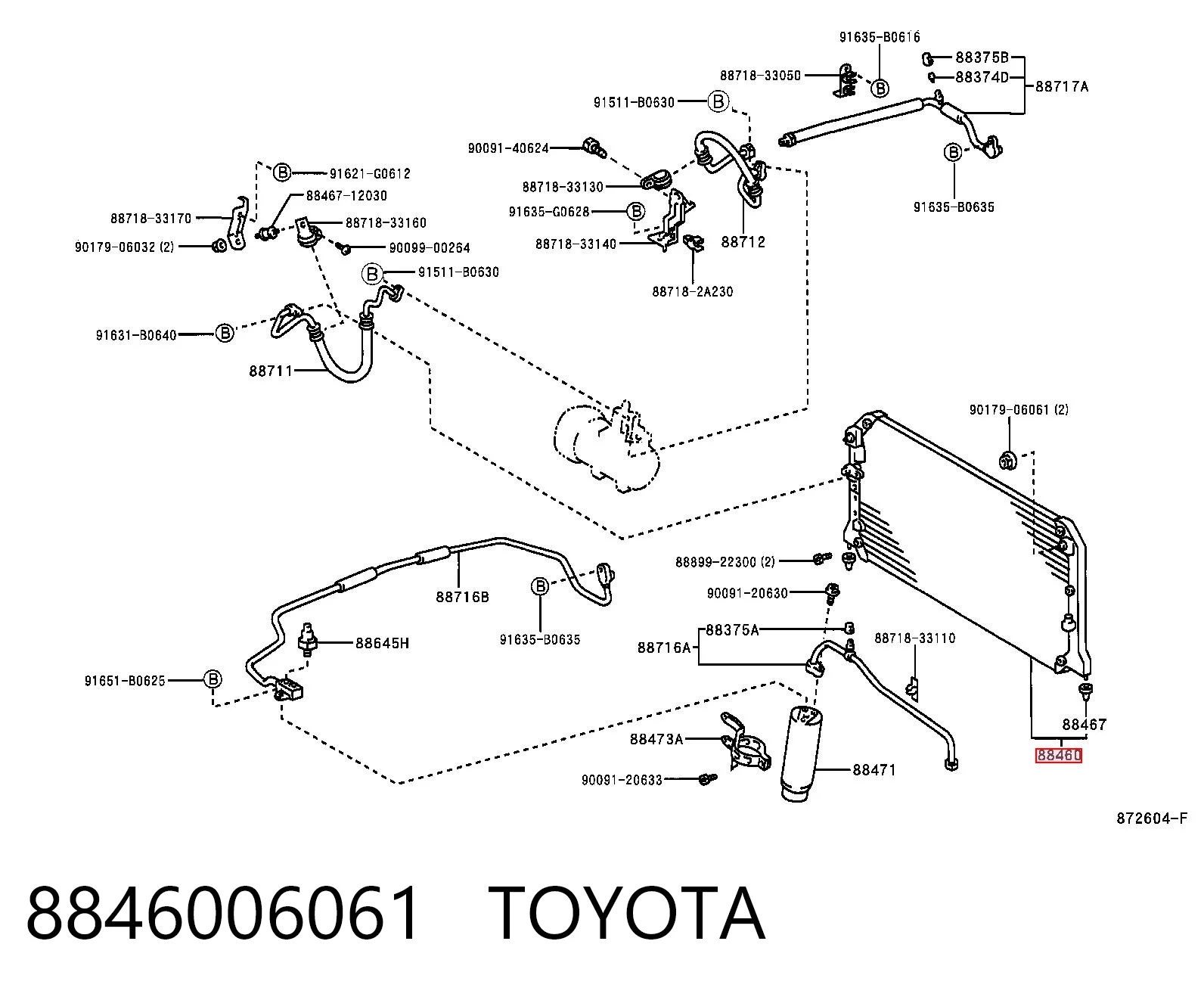 Купить Радиатор кондиционера Тойота Камри IV V20