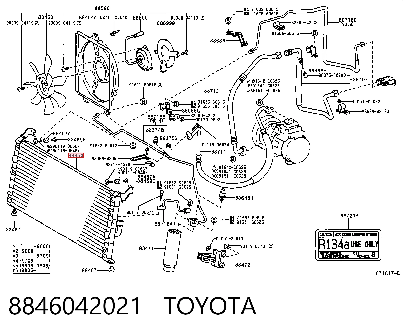 Конденсатор кондиционера Toyota RAV4 I внедорожник (XA) (1994 - 2000) цена, от 72.75 USD