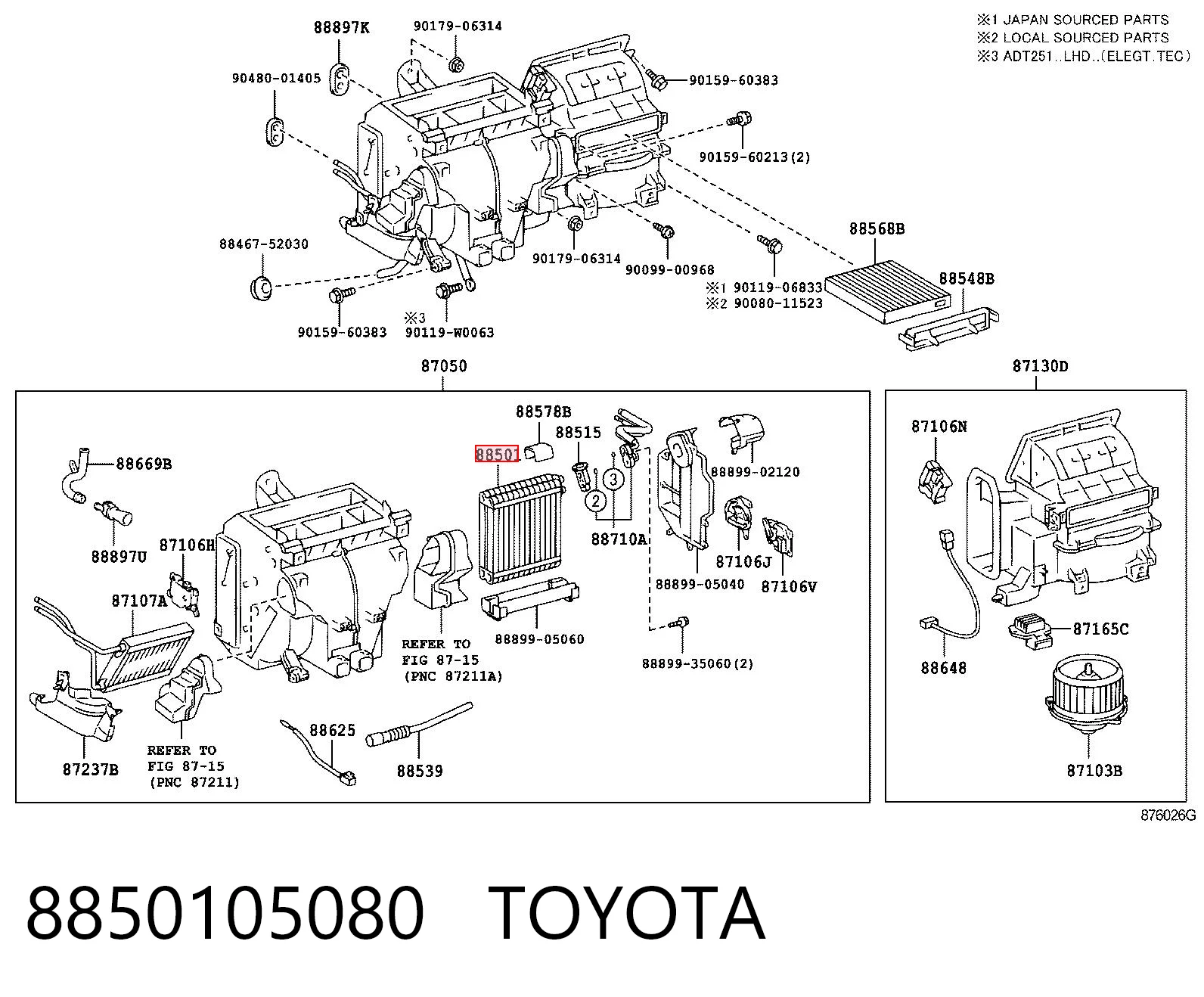 Радиатор отопителя салона на Toyota Avensis II T25