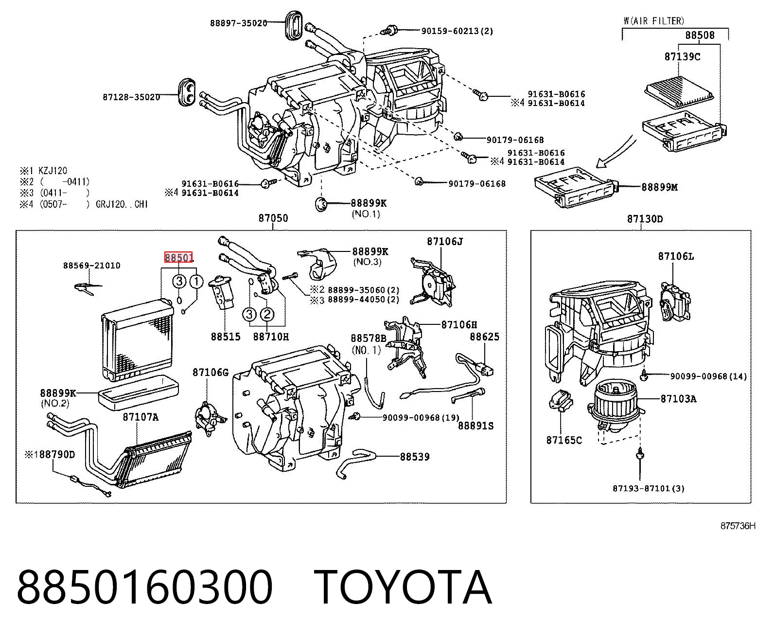 ST8850160430 SAT Радиатор отопителя салона
