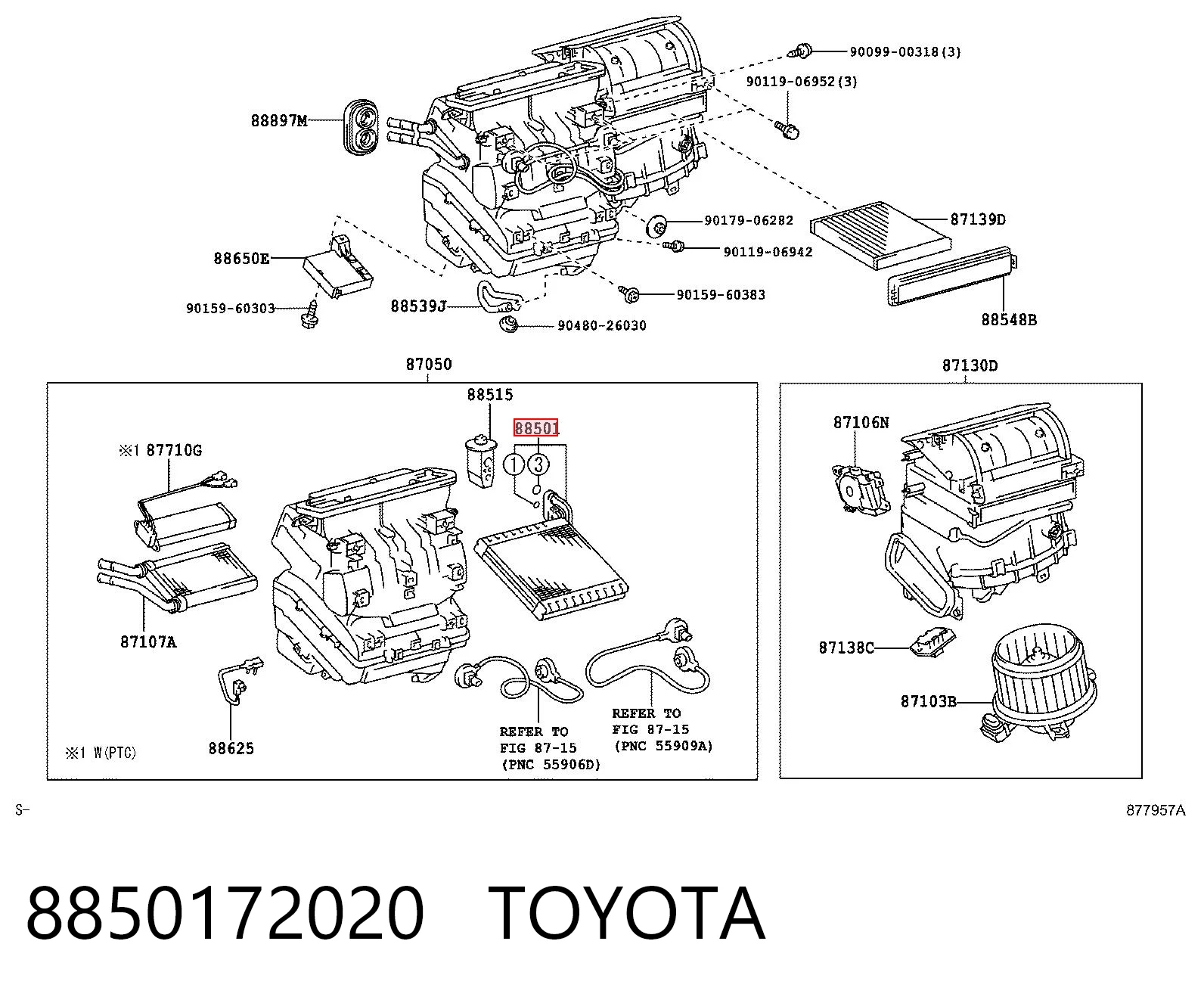 8850172020 Toyota Радиатор отопителя салона