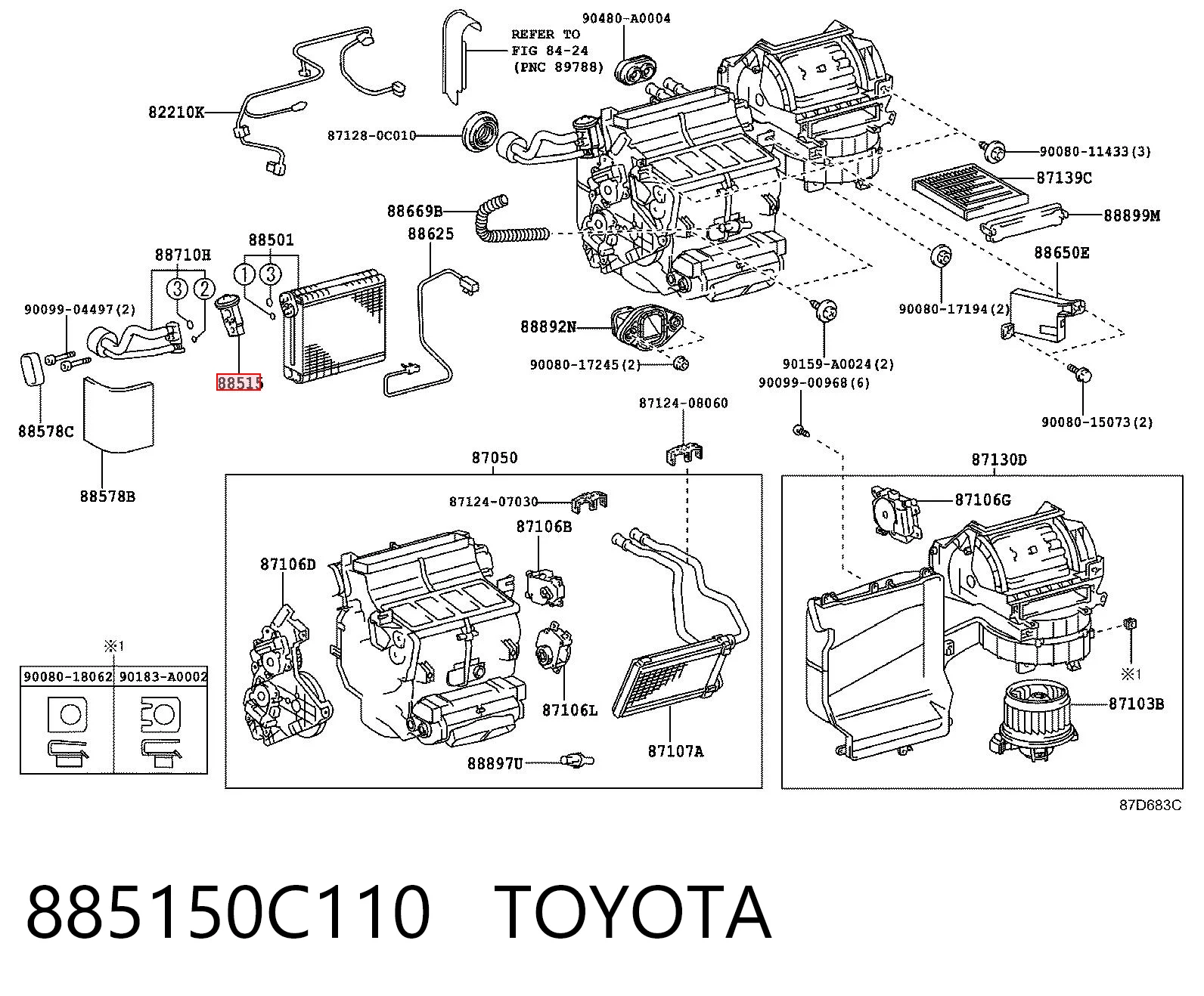 885150C110 Toyota Терморегулирующий вентиль кондиционера