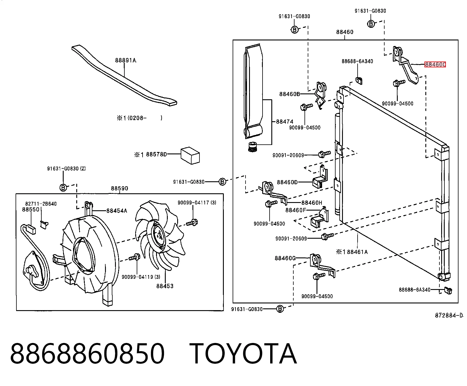 8868860850 Toyota