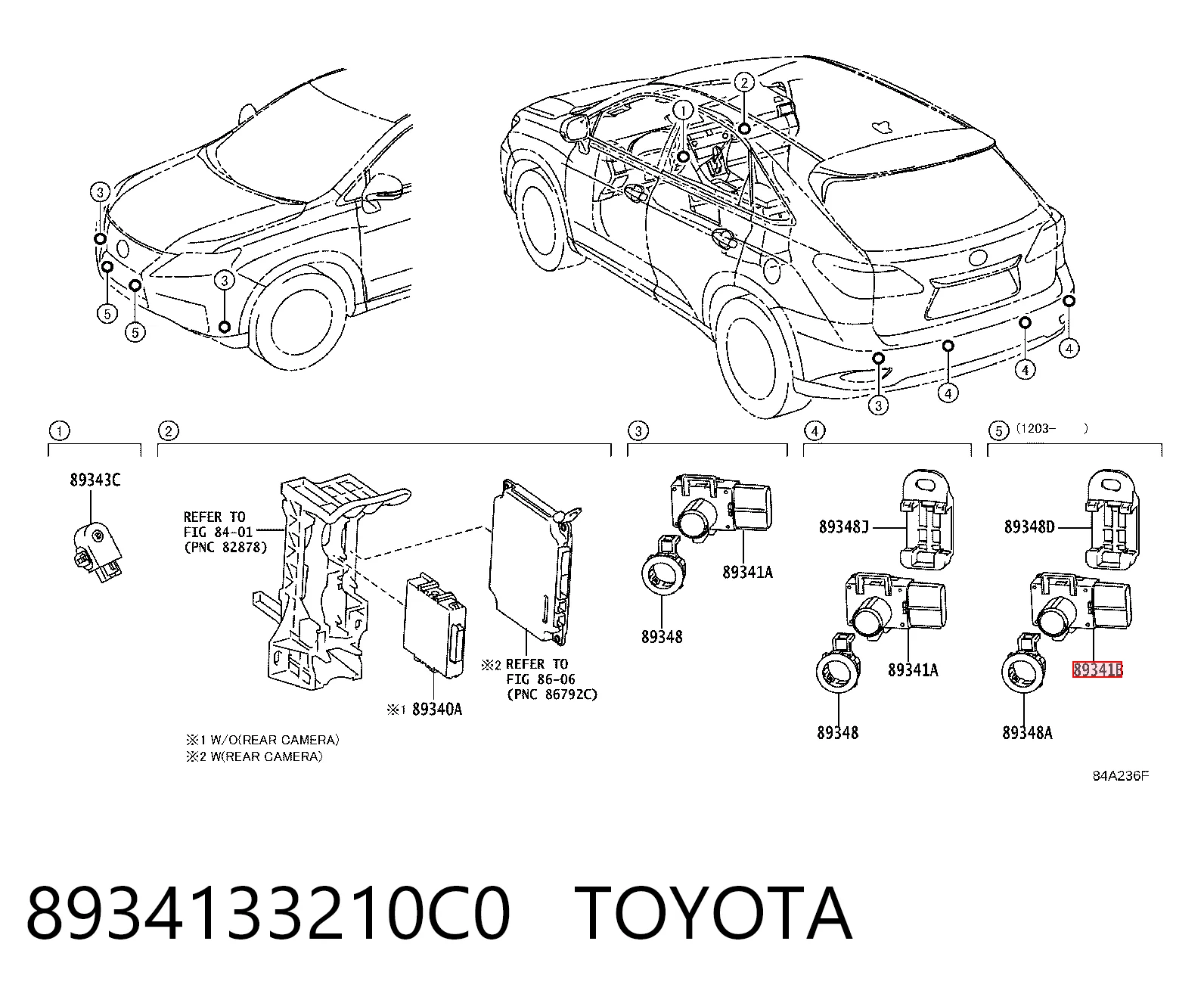 8934133210C0 Toyota Датчик сигнализации парковки (парктроник), передний/задний, боковой