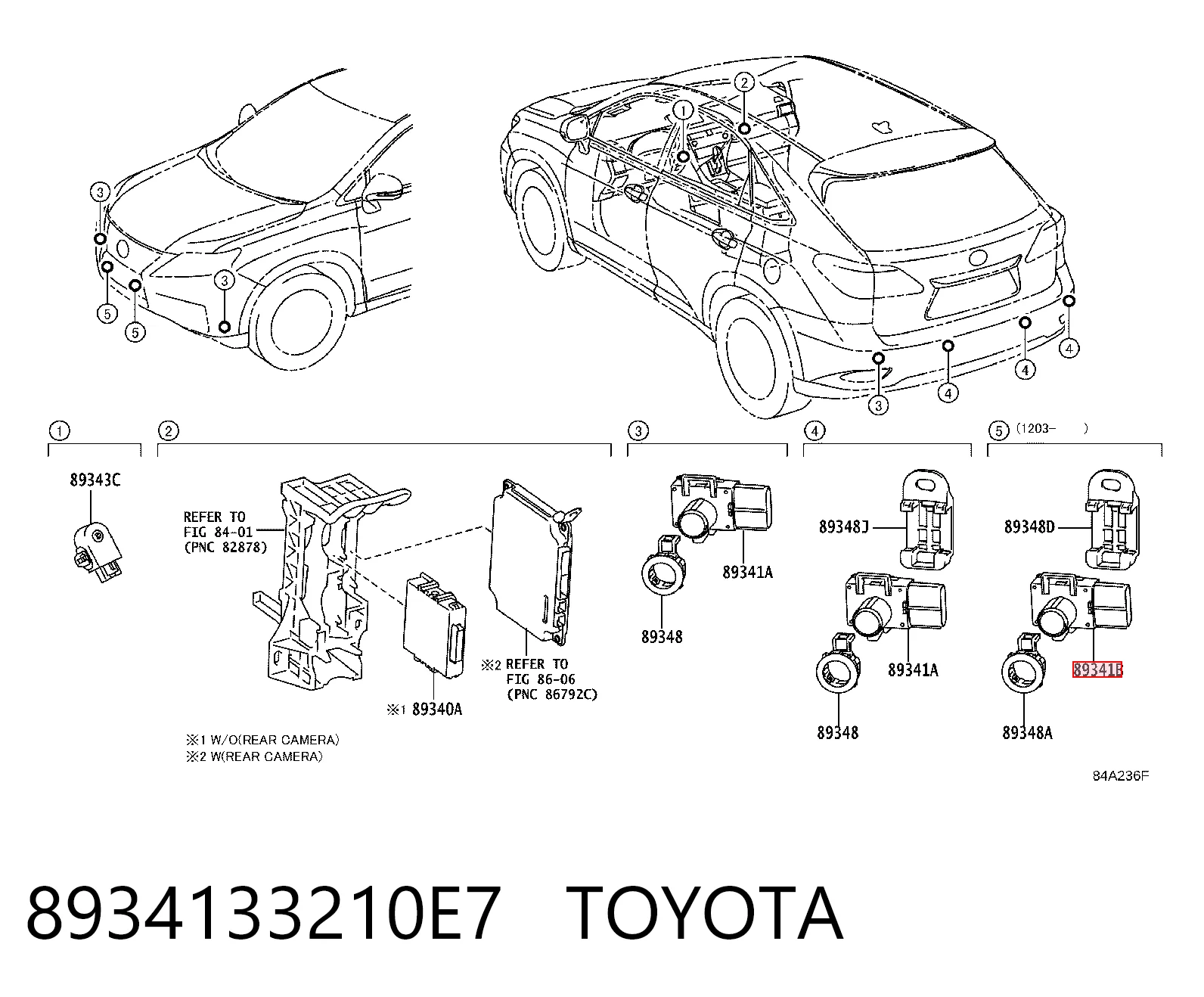 8934133210E7 Toyota Датчик сигнализации парковки (парктроник), передний/задний, боковой