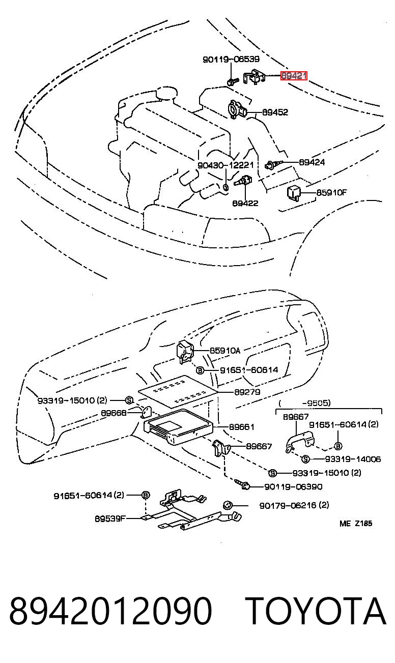8942012090 Toyota Датчик давления воздуха
