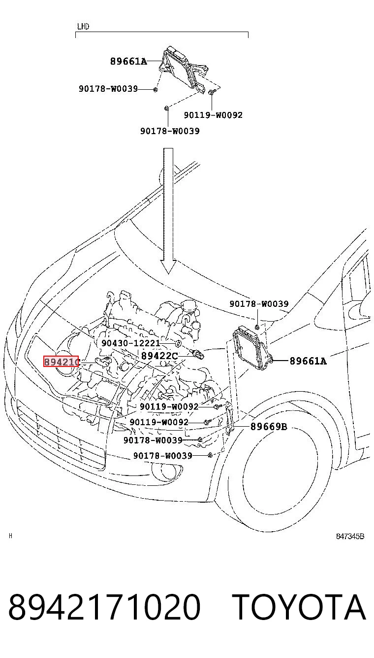 8942171020 Toyota Датчик давления наддува турбины