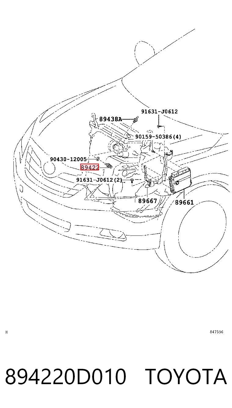894220D010 Toyota Датчик температуры охлаждающей жидкости, на прибор