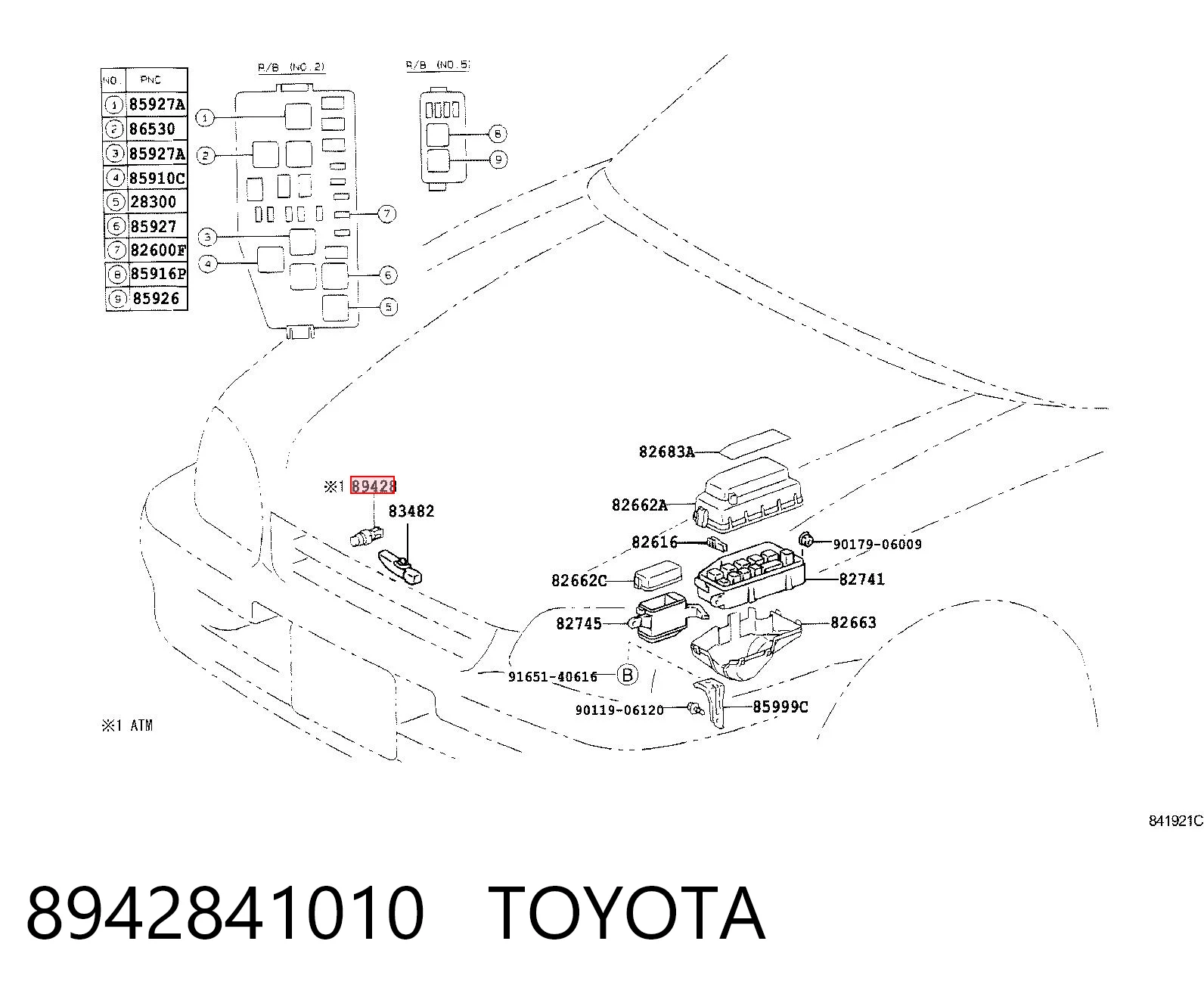 Термовыключатель на Lexus RX 300/330/350/400H U3