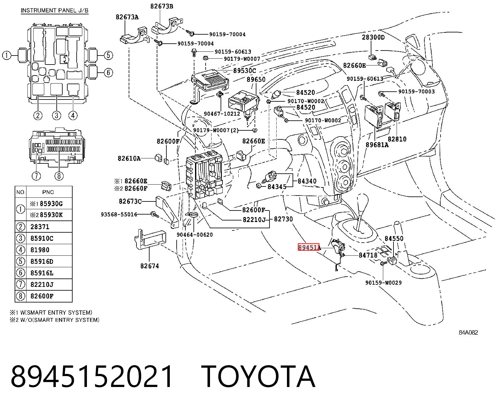 8945152021 Toyota Датчик положения селектора АКПП