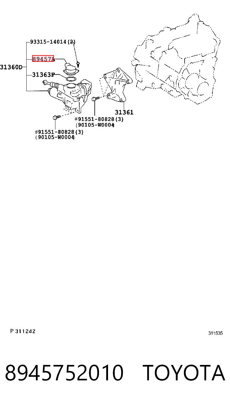 8945752010 Toyota Датчик включения сцепления