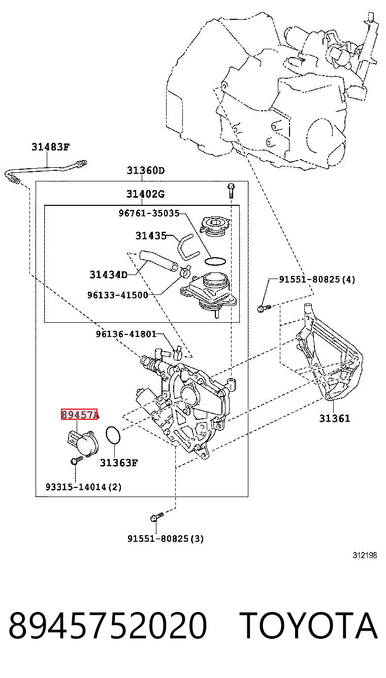 Купить 8945752020 Subaru Датчик включения сцепления