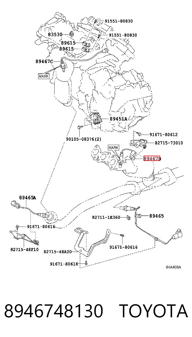 Датчик кислорода на Lexus RX 300/330/350/400H U3