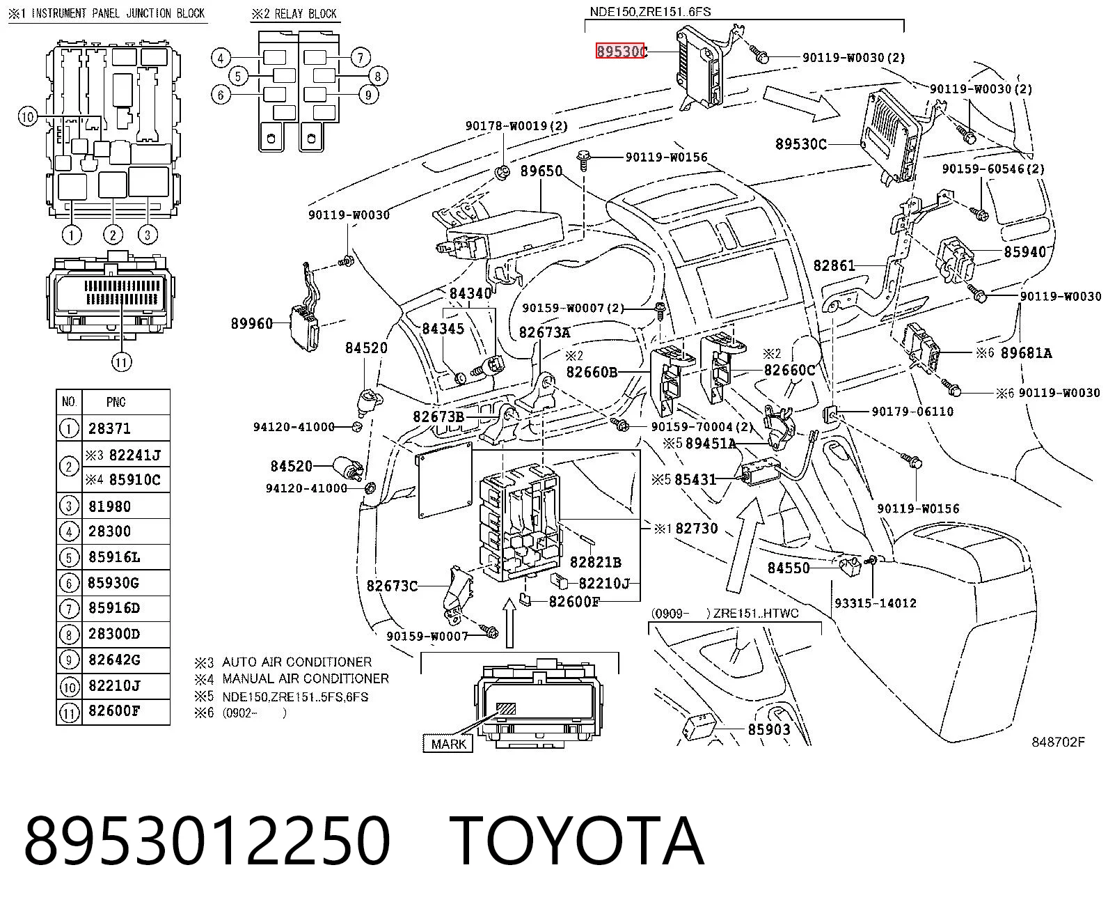 8953012250 Toyota