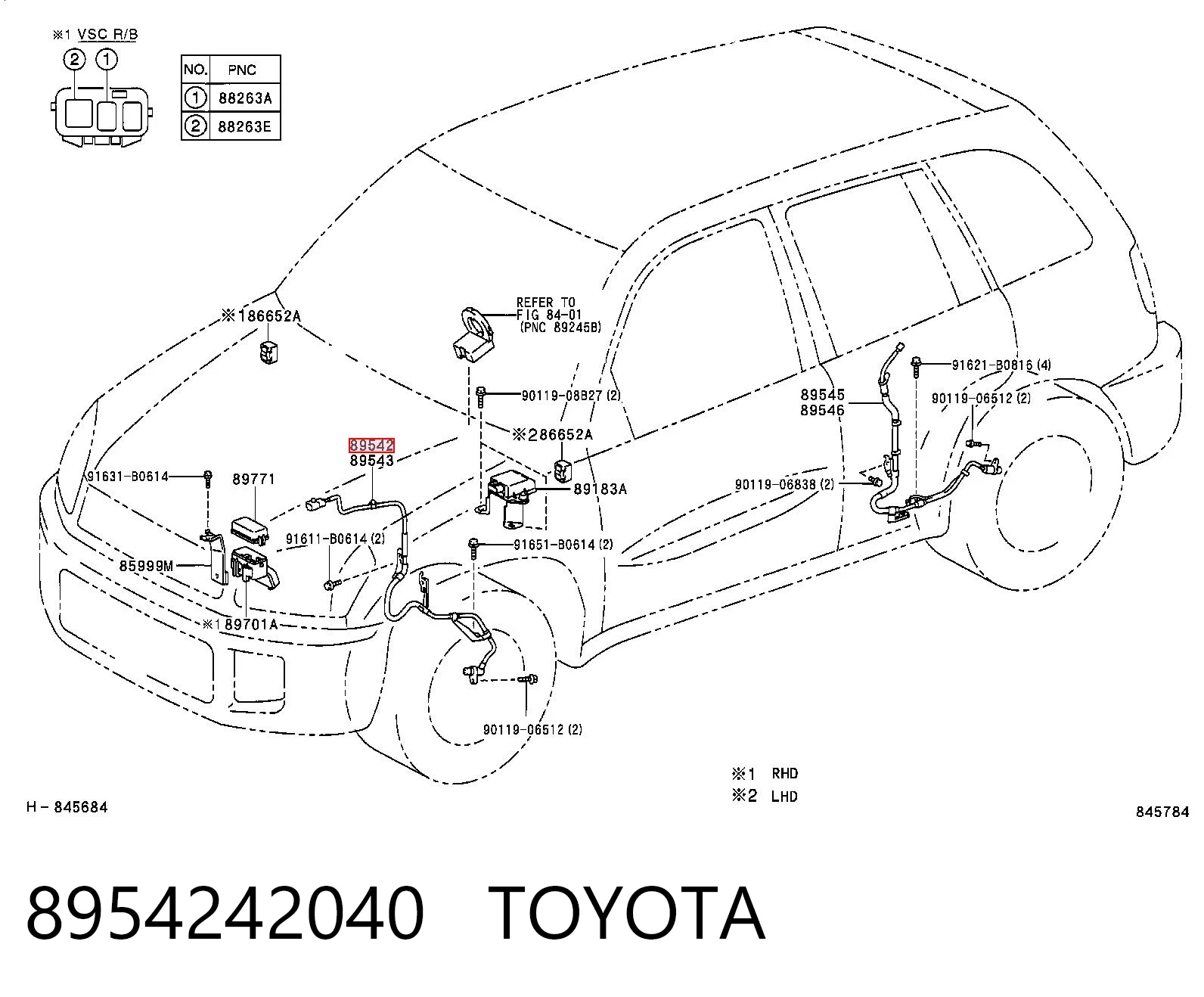 Купить ST8954242040 SAT Датчик антиблокировочной системы торможения