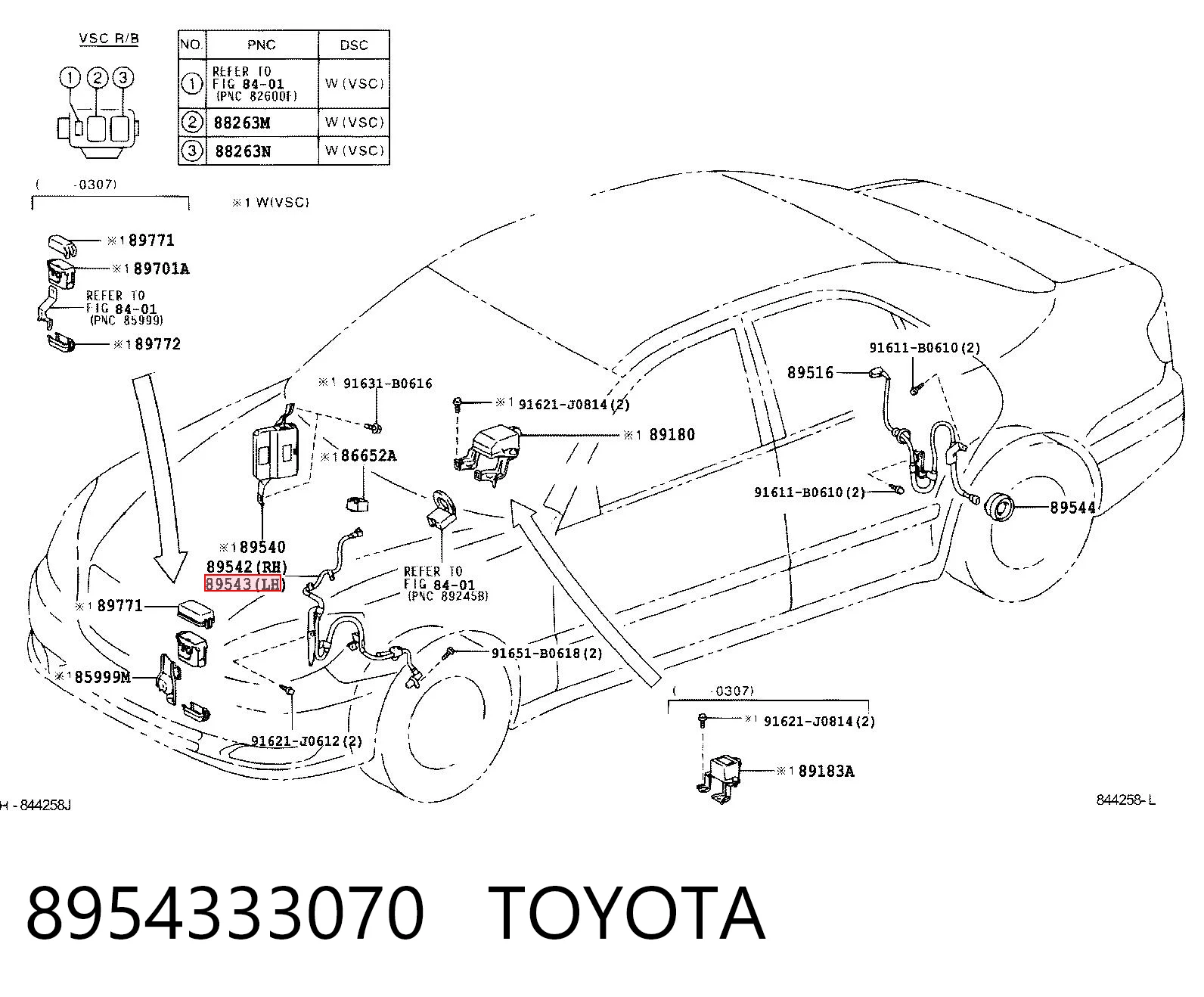 8954333070 Toyota Сенсор АБС