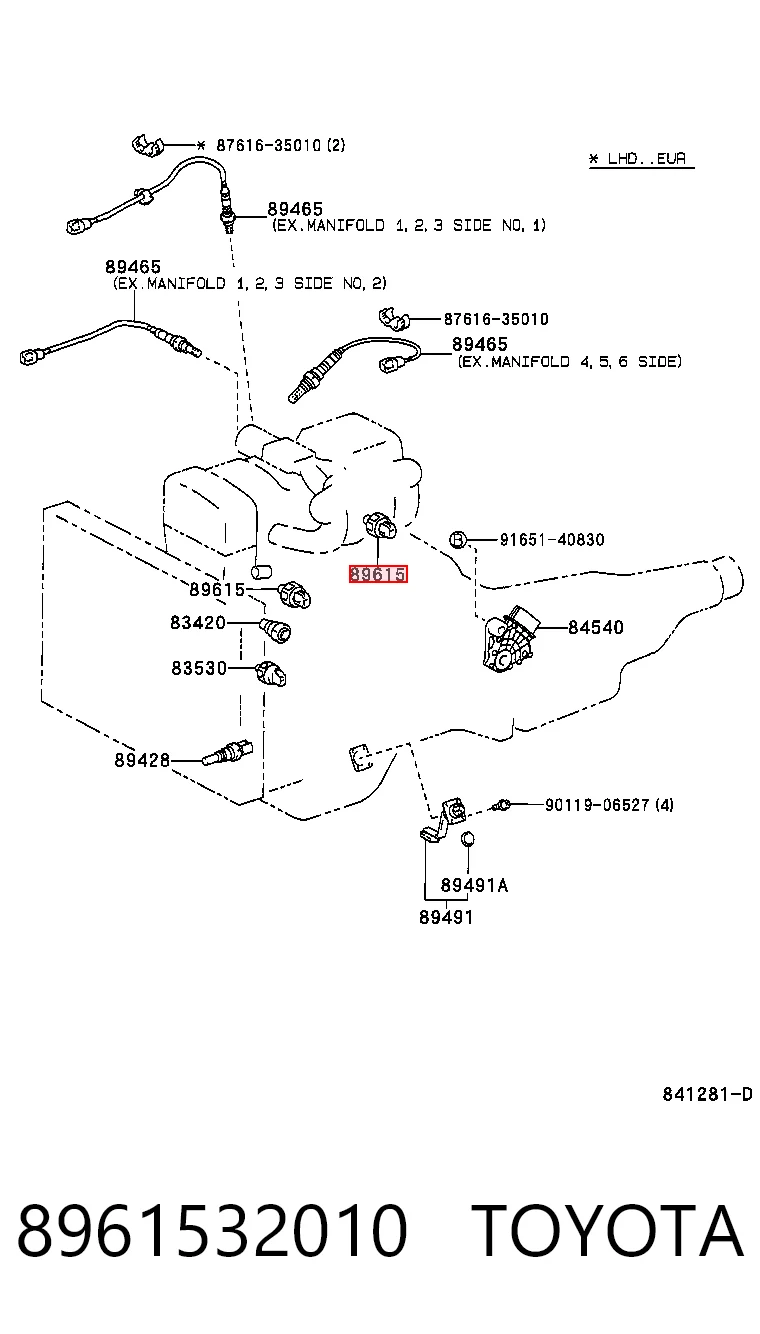 8961532010 Toyota Датчик самовоспламенения