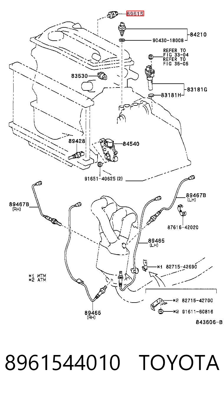 8961544010 Toyota Датчик самовоспламенения