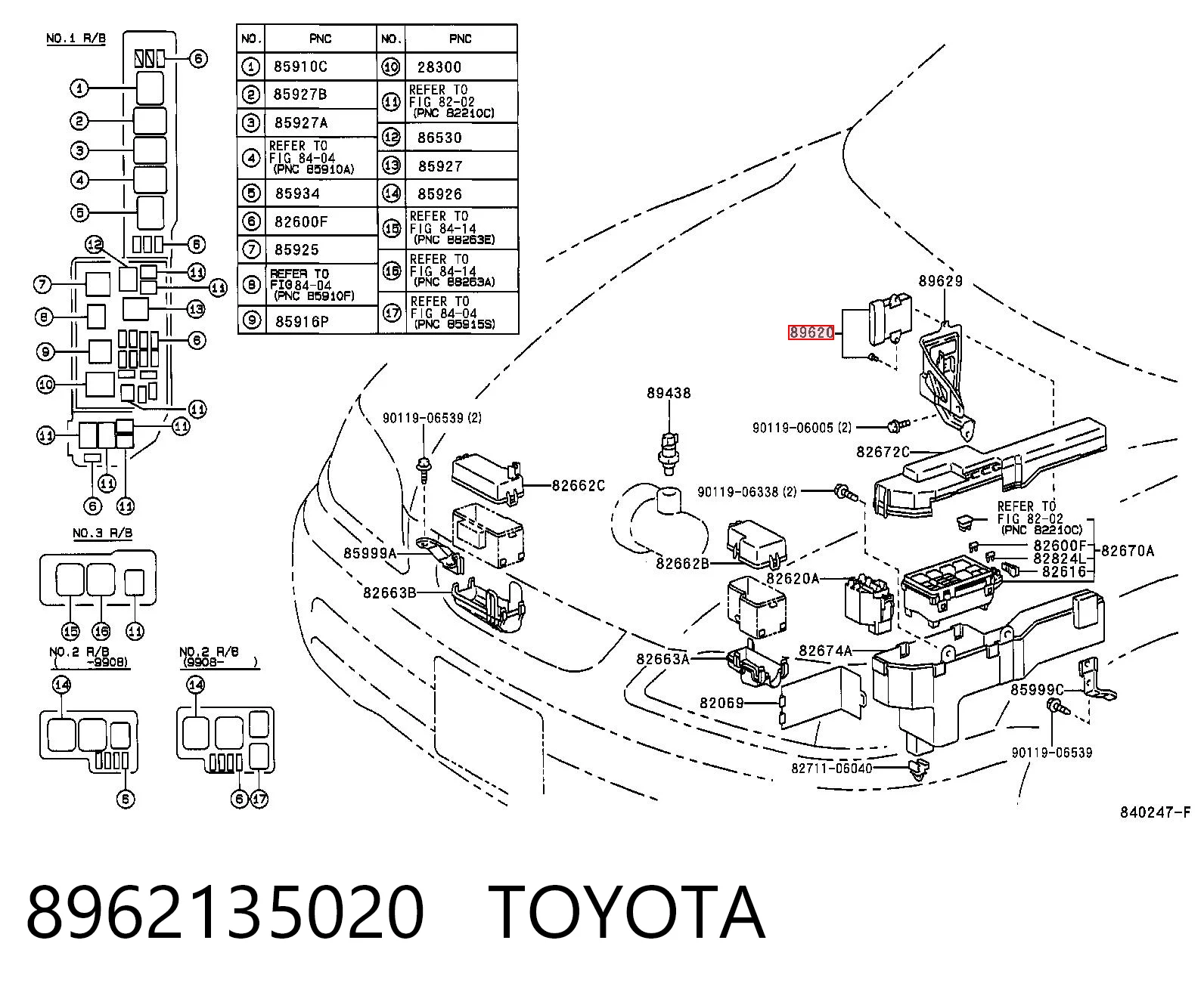 8962135020 Toyota Коммутатор системы зажигания