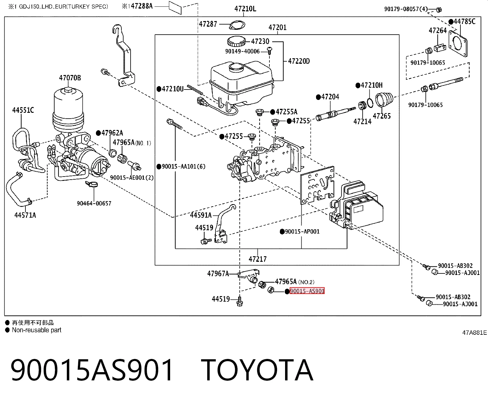 90015AS901 Toyota