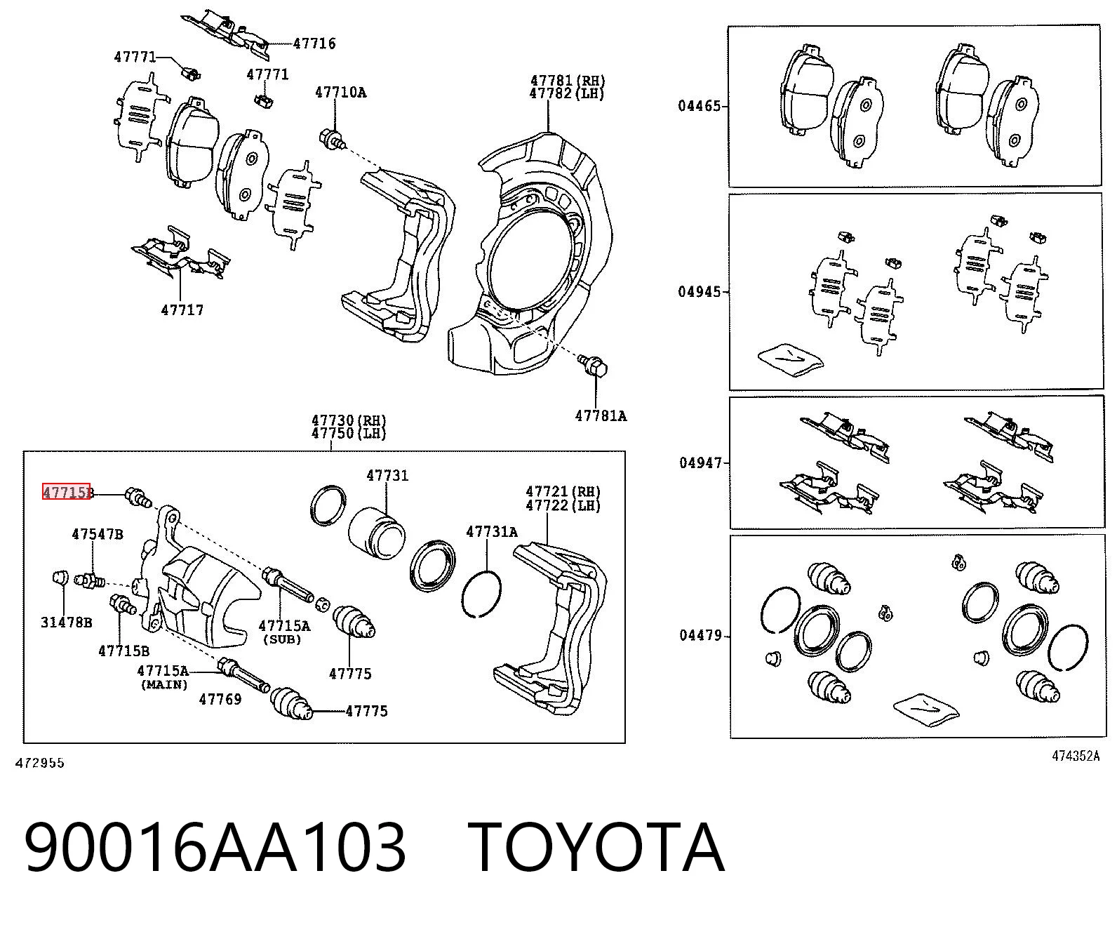 90016AA103 Toyota