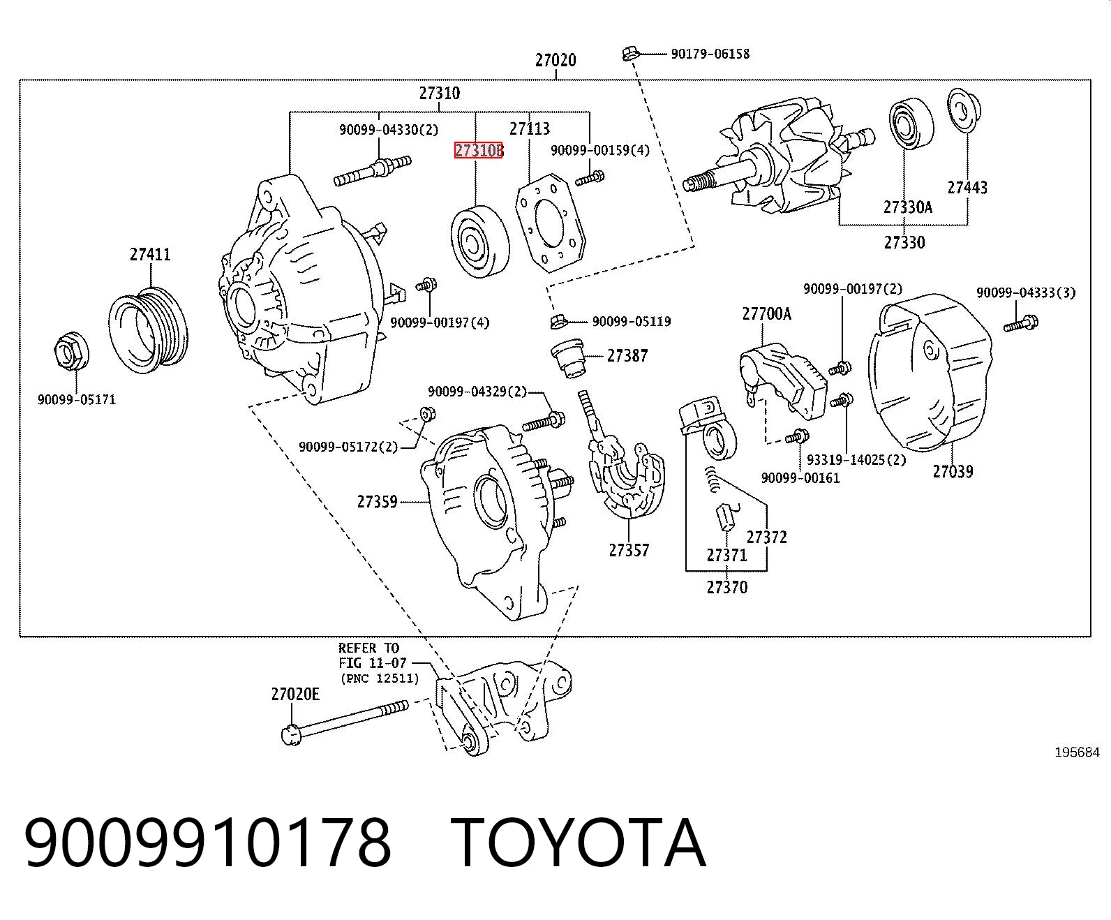 Подшипник привода генератора Nissan/Infiniti 9009910178 цена, от 9.53 USD