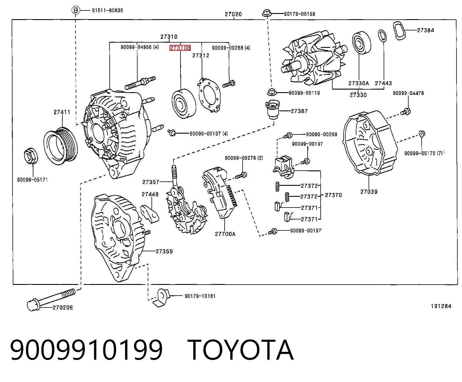 9004C37002 Daihatsu Подшипник для генератора