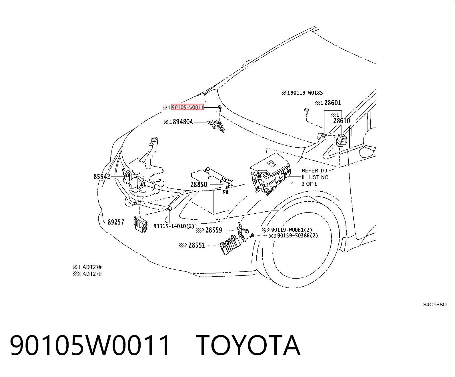90105W0011 Toyota