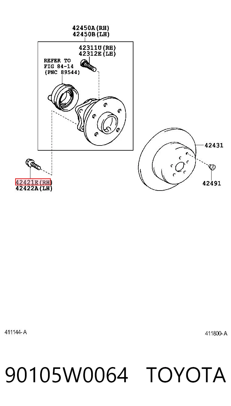 90105W0064 Toyota