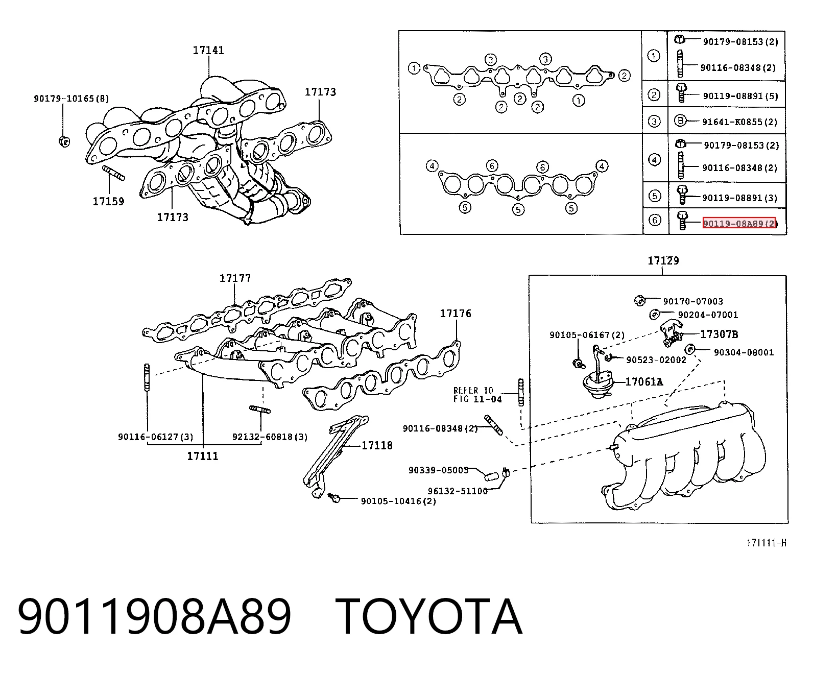 9011908A89 Toyota