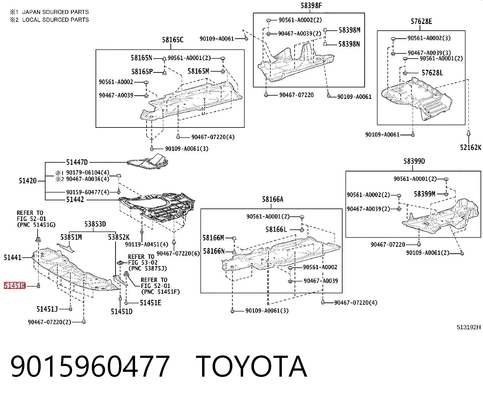 9015960477 Toyota Клип крепления подкрылка переднего крыла