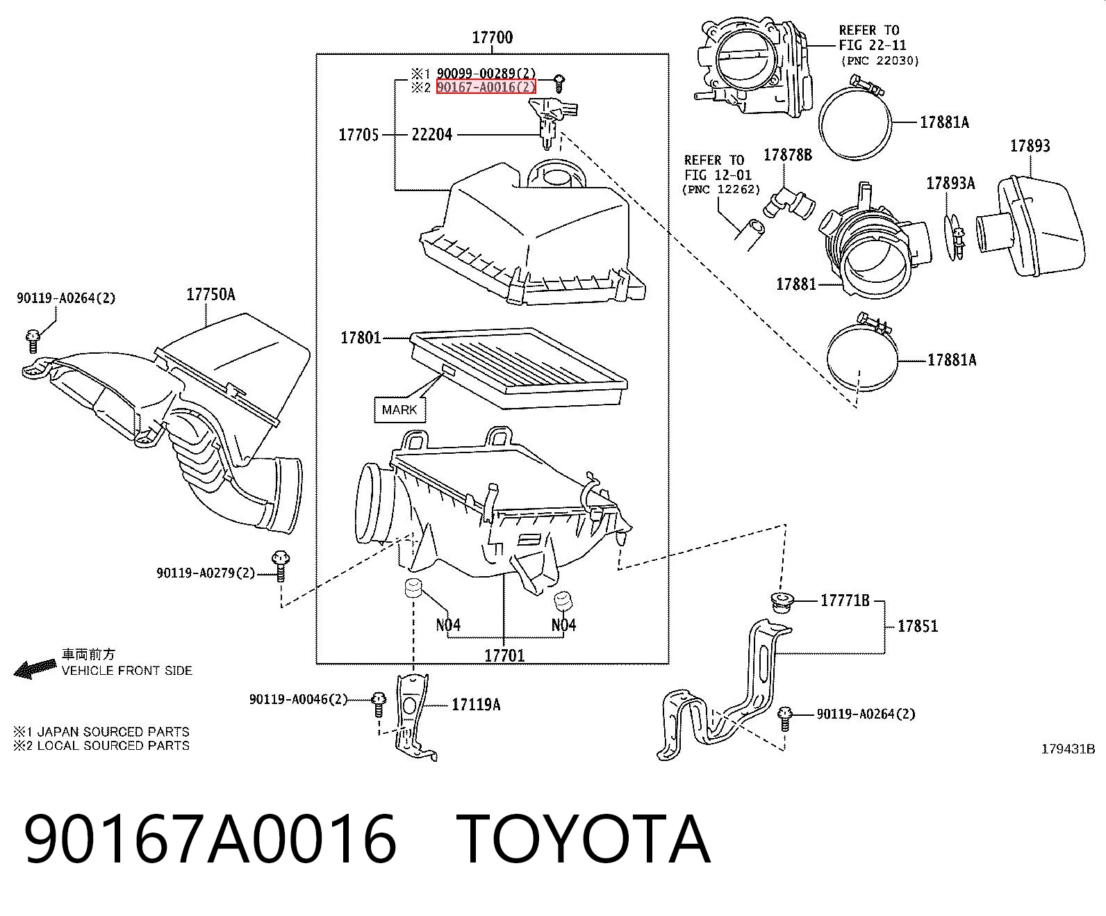 90167A0016 Toyota