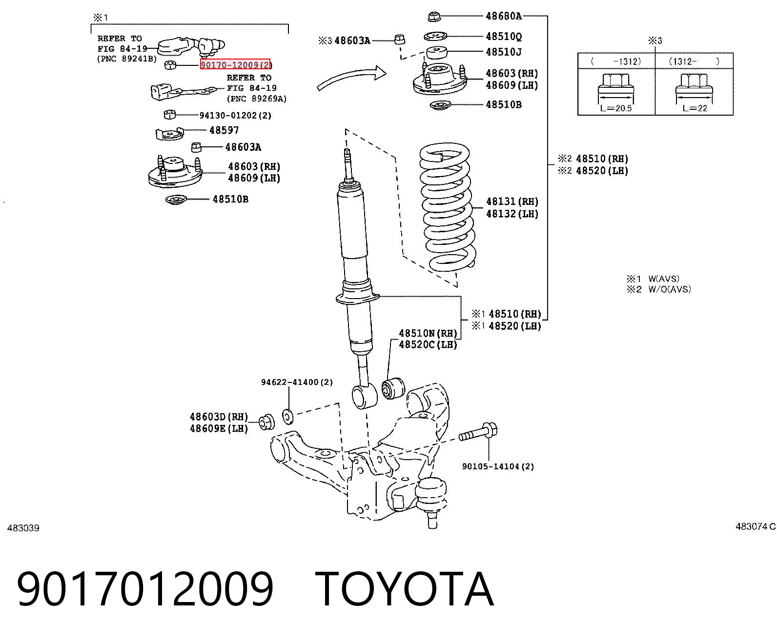 9017012009 Toyota