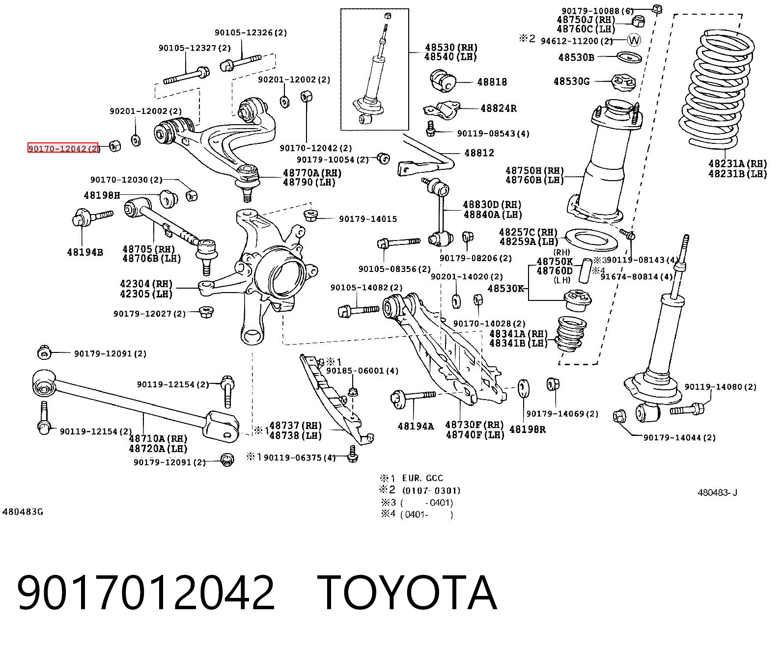 9017012042 Toyota