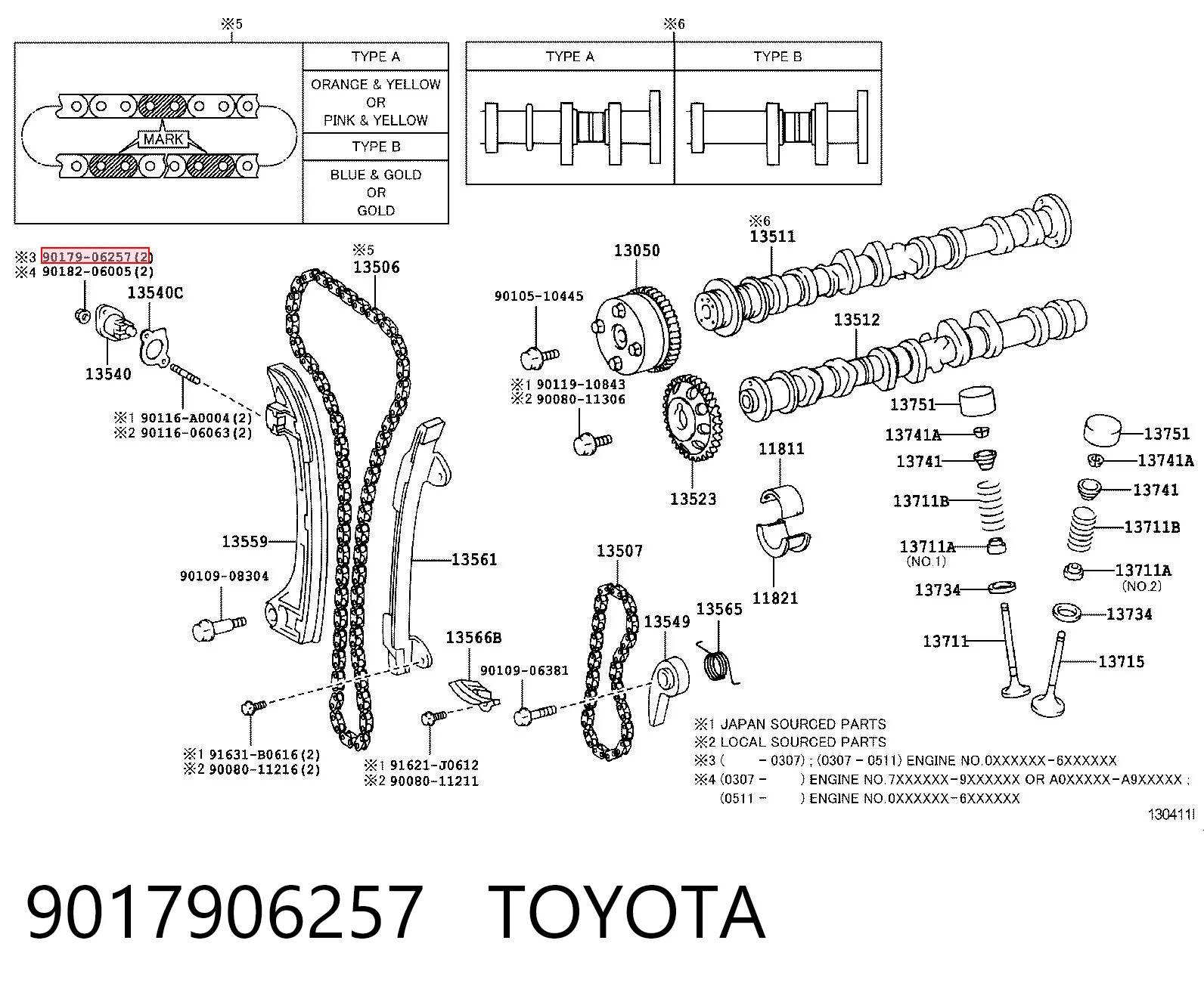 9017906257 Toyota
