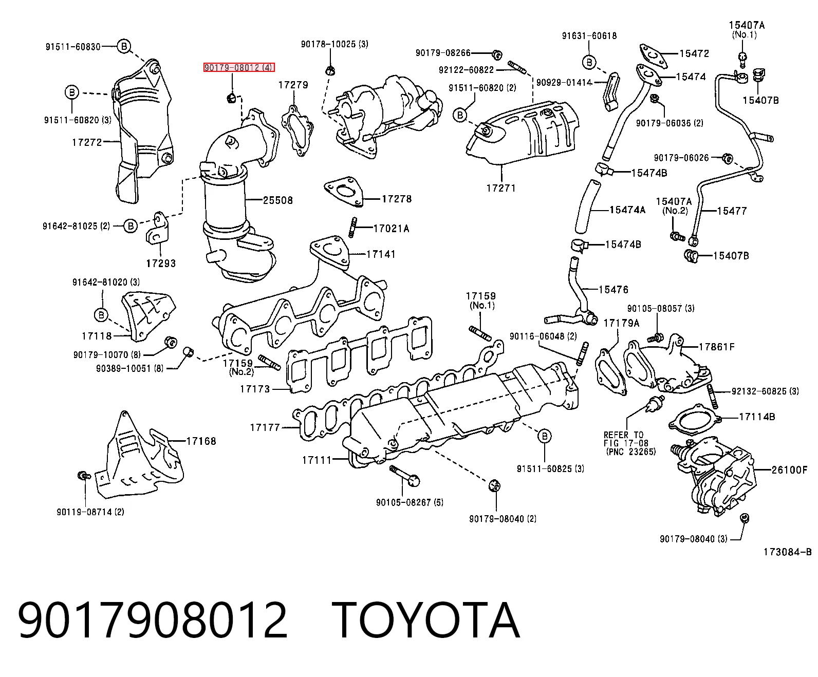 Купить 059129601 Porsche Гайка крепления приемной трубы глушителя (штанов)