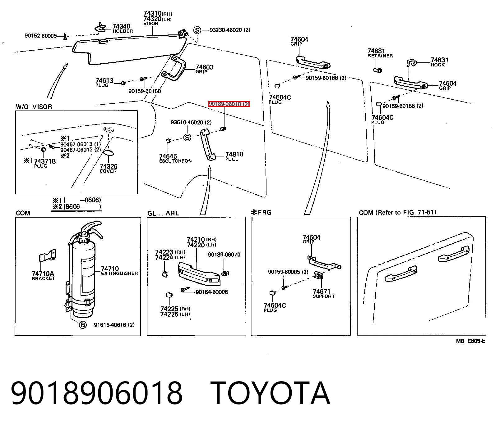 9018906018 Toyota Клип крепления подкрылка переднего крыла