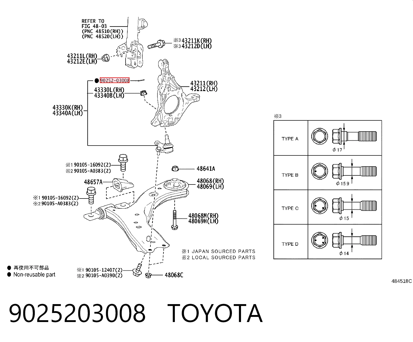 9025203008 Toyota