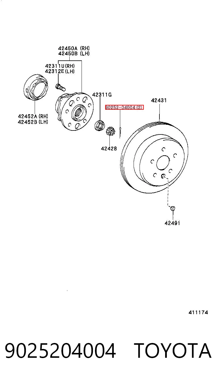 9025204004 Toyota